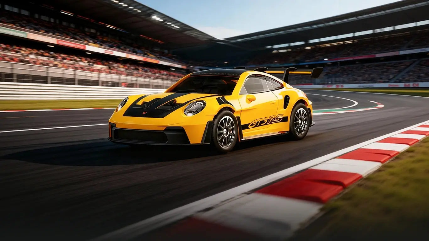 Banner RC Car prosche 911 Yellow