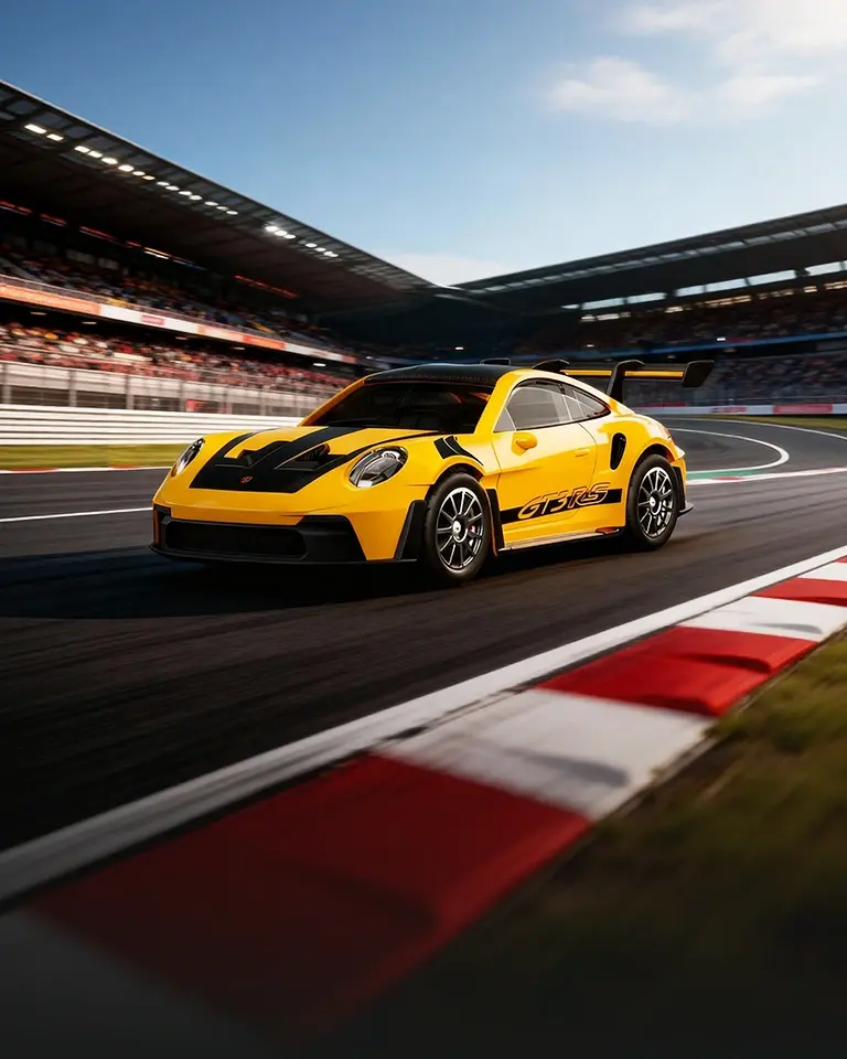 Banner RC Car Porsche 911 Yellow