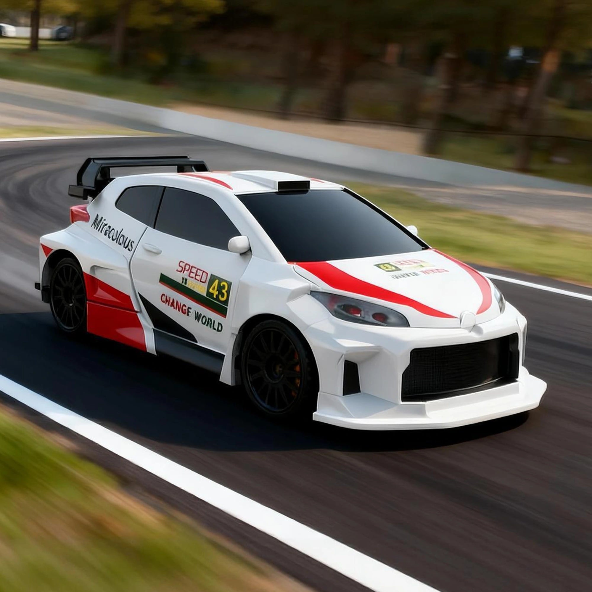 RC Drift Car 4WD 1/43 Scale - Jiabaile 4308 Toyota YARIS Rally Car with Gyro - India - ThrustRC