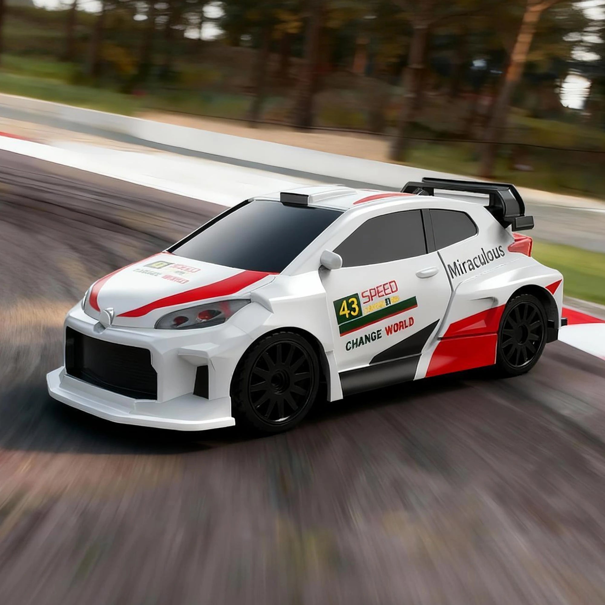 RC Drift Car 4WD 1/43 Scale - Jiabaile 4308 Toyota YARIS Rally Car with Gyro - India - ThrustRC